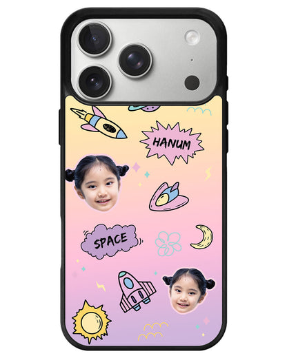 iPhone Avant-Gloss Grip Case - Face Grid Space