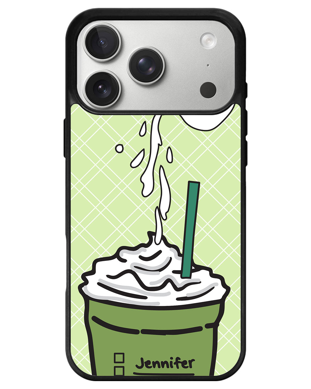 iPhone Avant-Gloss Grip Case - Matcha Frappe