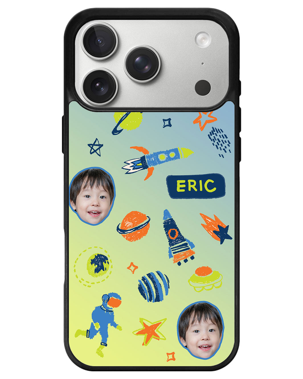 iPhone Avant-Gloss Grip Case - Face Grid Galaxy