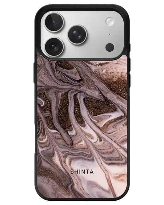 iPhone Avant-Gloss Grip Case - Glittery Bronze