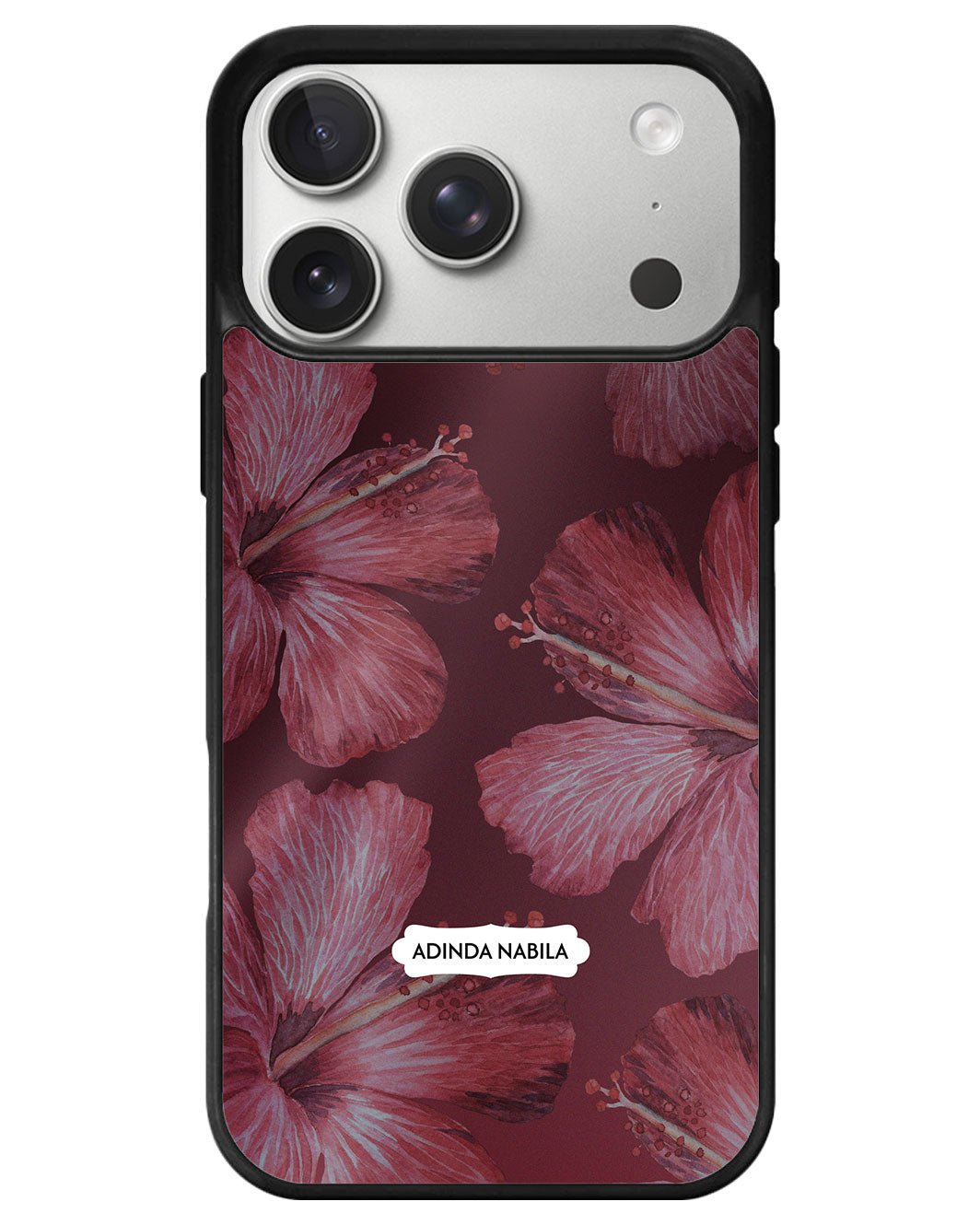 iPhone Avant-Gloss Grip Case - Goth Hibiscus