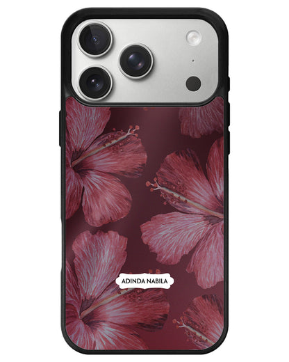 iPhone Avant-Gloss Grip Case - Goth Hibiscus