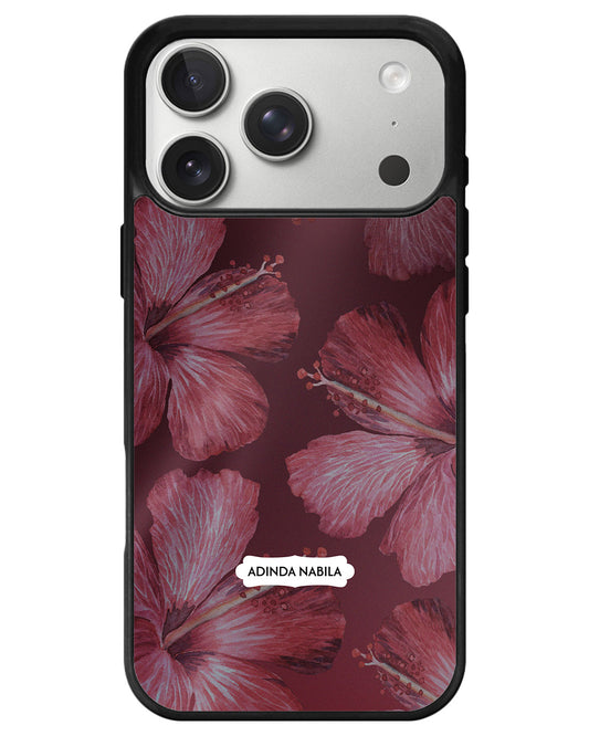 iPhone Avant-Gloss Grip Case - Goth Hibiscus