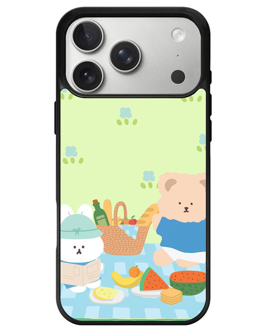 iPhone Avant-Gloss Grip Case - Picnic Bear Blue