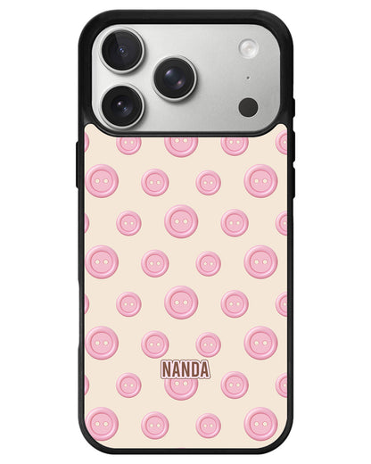 iPhone Avant-Gloss Grip Case - Pink Buttons