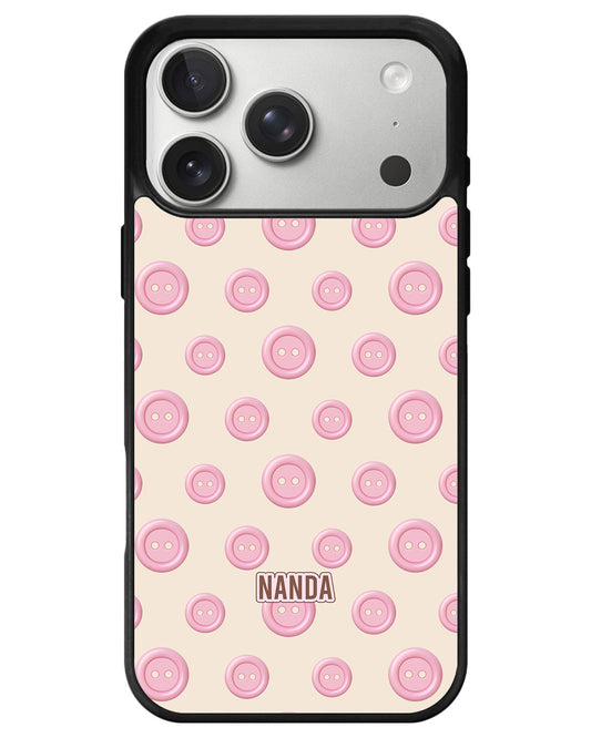 iPhone Avant-Gloss Grip Case - Pink Buttons
