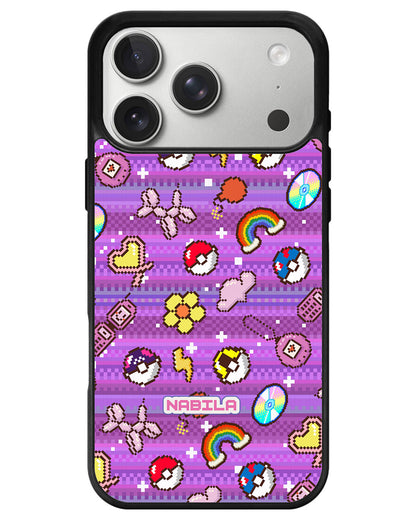 iPhone Avant-Gloss Grip Case - Pink Glitch