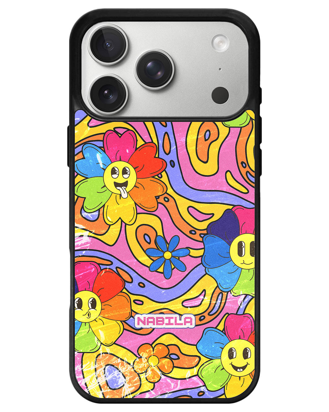 iPhone Avant-Gloss Grip Case - Rainbow Groove