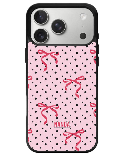 iPhone Avant-Gloss Grip Case - Red Bows