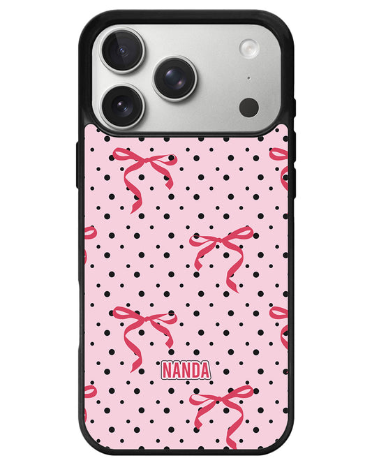 iPhone Avant-Gloss Grip Case - Red Bows
