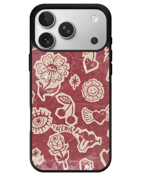 iPhone Avant-Gloss Grip Case - Red Fragments