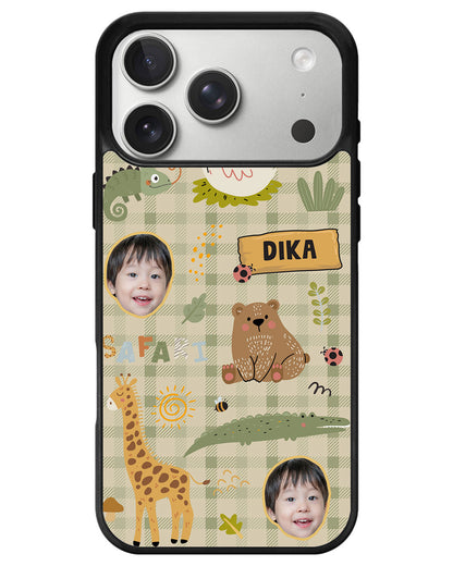 iPhone Avant-Gloss Grip Case - Face Grid Safari