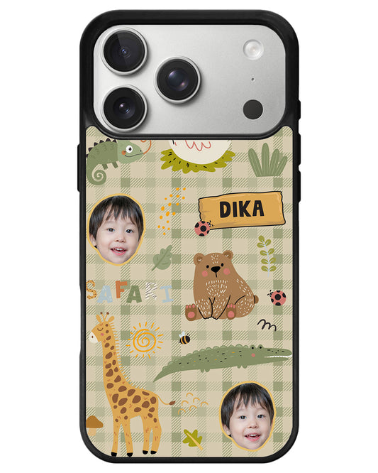 iPhone Avant-Gloss Grip Case - Face Grid Safari