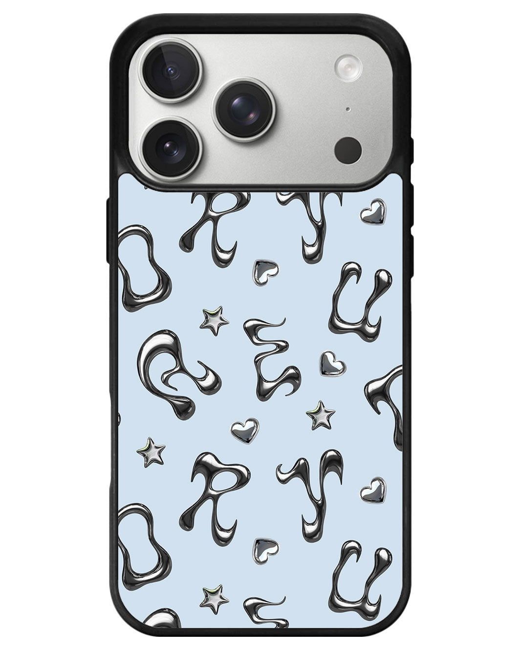 iPhone Avant-Gloss Grip Case - Chrome Monogram 2.0