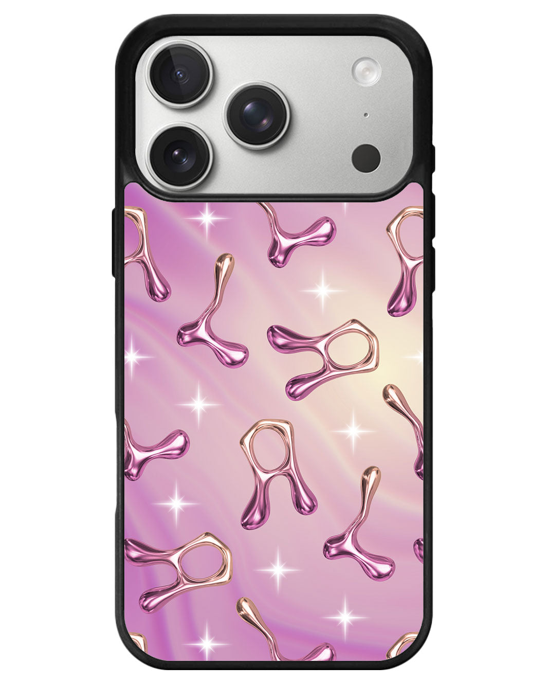 iPhone Avant-Gloss Grip Case - Chrome Monogram 3.0