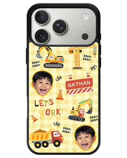 iPhone Avant-Gloss Grip Case - Face Grid Construction