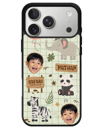 iPhone Avant-Gloss Grip Case - Face Grid Safari 2.0