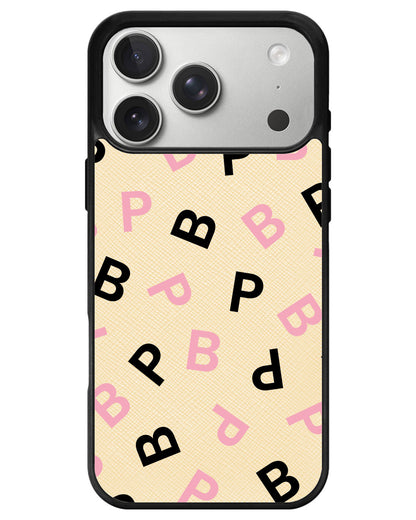 iPhone Leather Grip - Blackpink Monogram