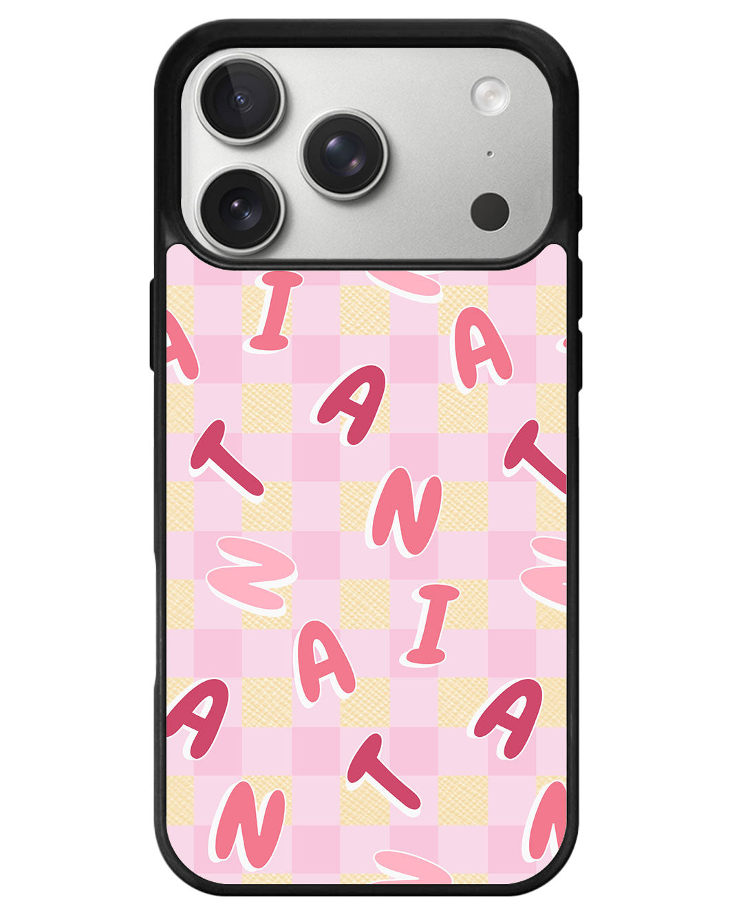 iPhone Leather Grip - Checkered Monogram 1.0