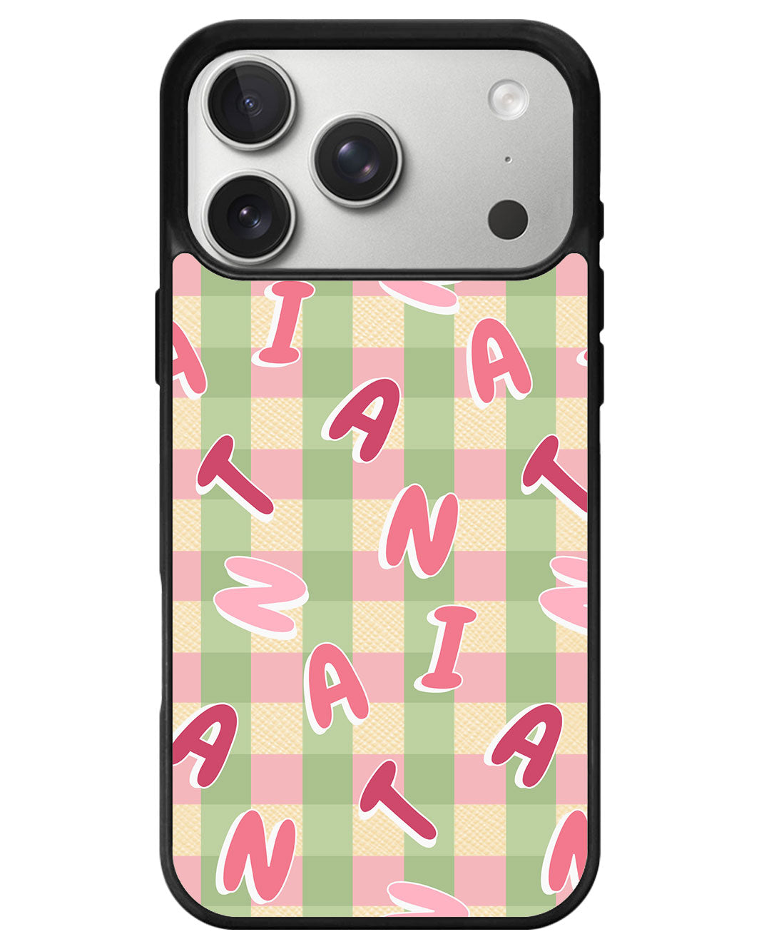 iPhone Leather Grip - Checkered Monogram 4.0