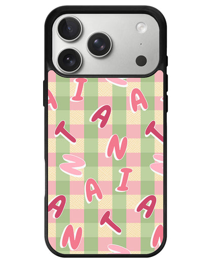 iPhone Leather Grip - Checkered Monogram 4.0