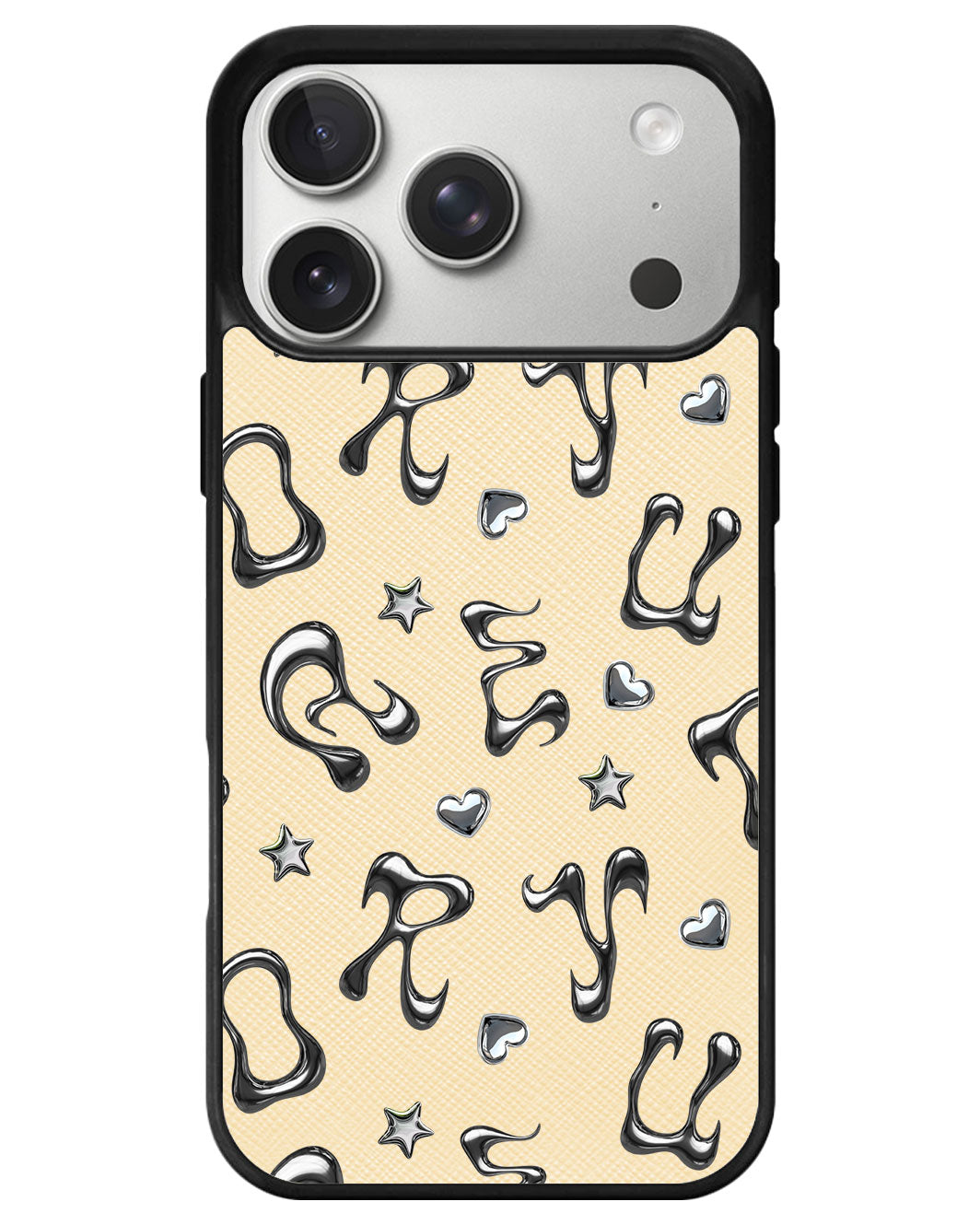 iPhone Leather Grip - Chrome Monogram 2.0