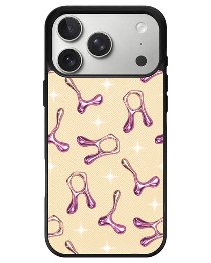 iPhone Leather Grip - Chrome Monogram 3.0