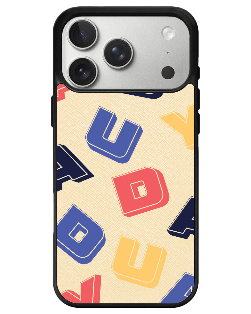 iPhone Leather Grip - Cool Monogram