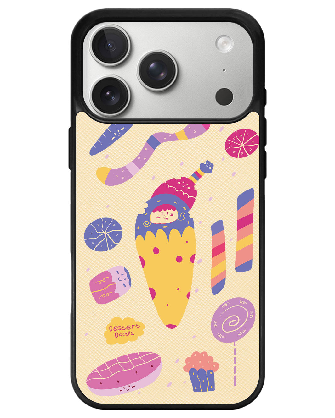 iPhone Leather Grip - Dessert Doodle