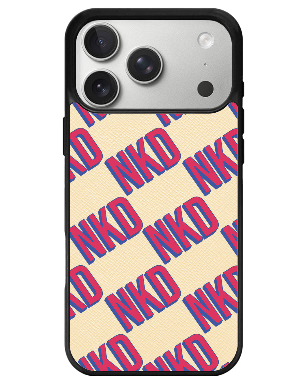 iPhone Leather Grip - Diagonal Initial Monogram 2.0