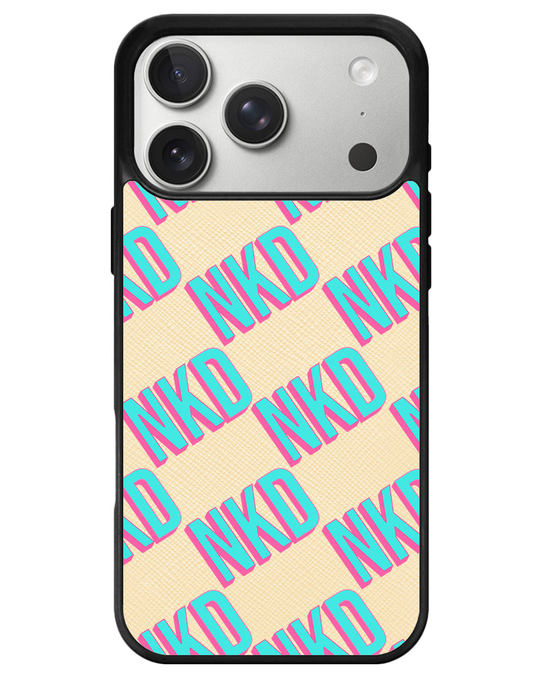 iPhone Leather Grip - Diagonal Initial Monogram 4.0