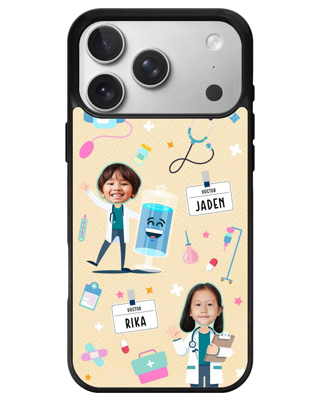 iPhone Leather Grip - Face Grid Dream Doctor
