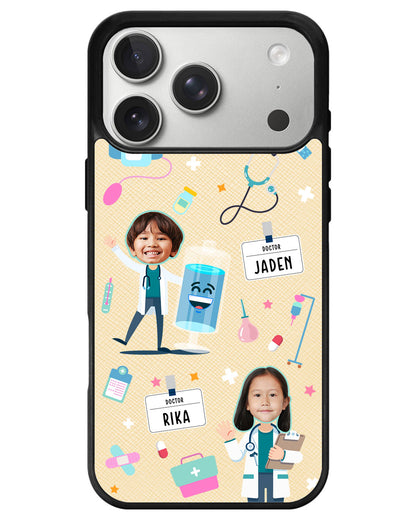 iPhone Leather Grip - Face Grid Dream Doctor