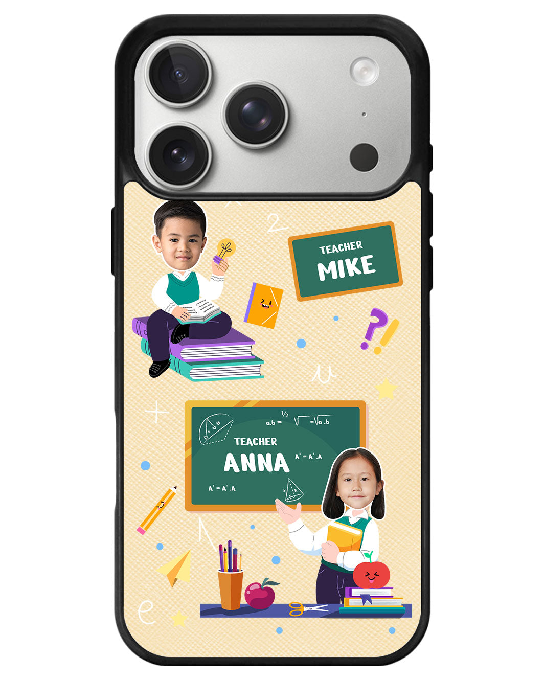 iPhone Leather Grip - Face Grid Dream Teacher