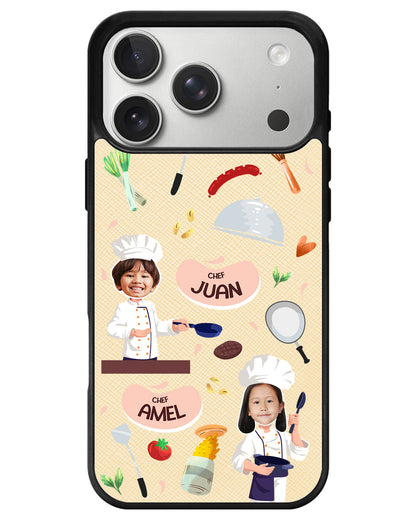 iPhone Leather Grip - Face Grid Dream Chef