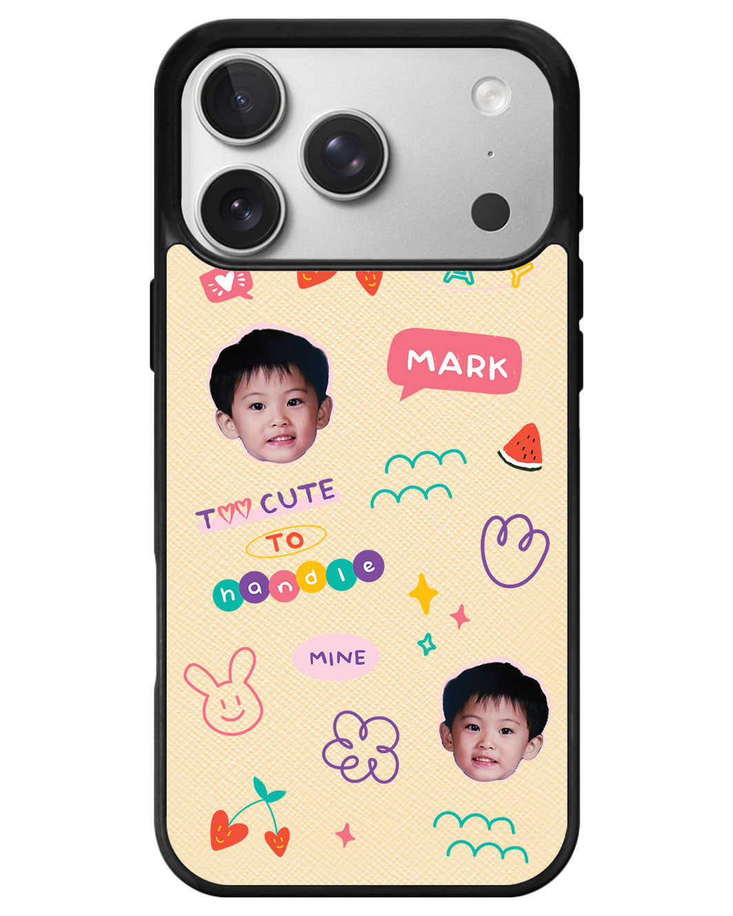 iPhone Leather Grip - Face Grid