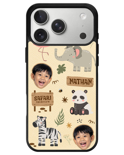 iPhone Leather Grip - Face Grid Safari 2.0