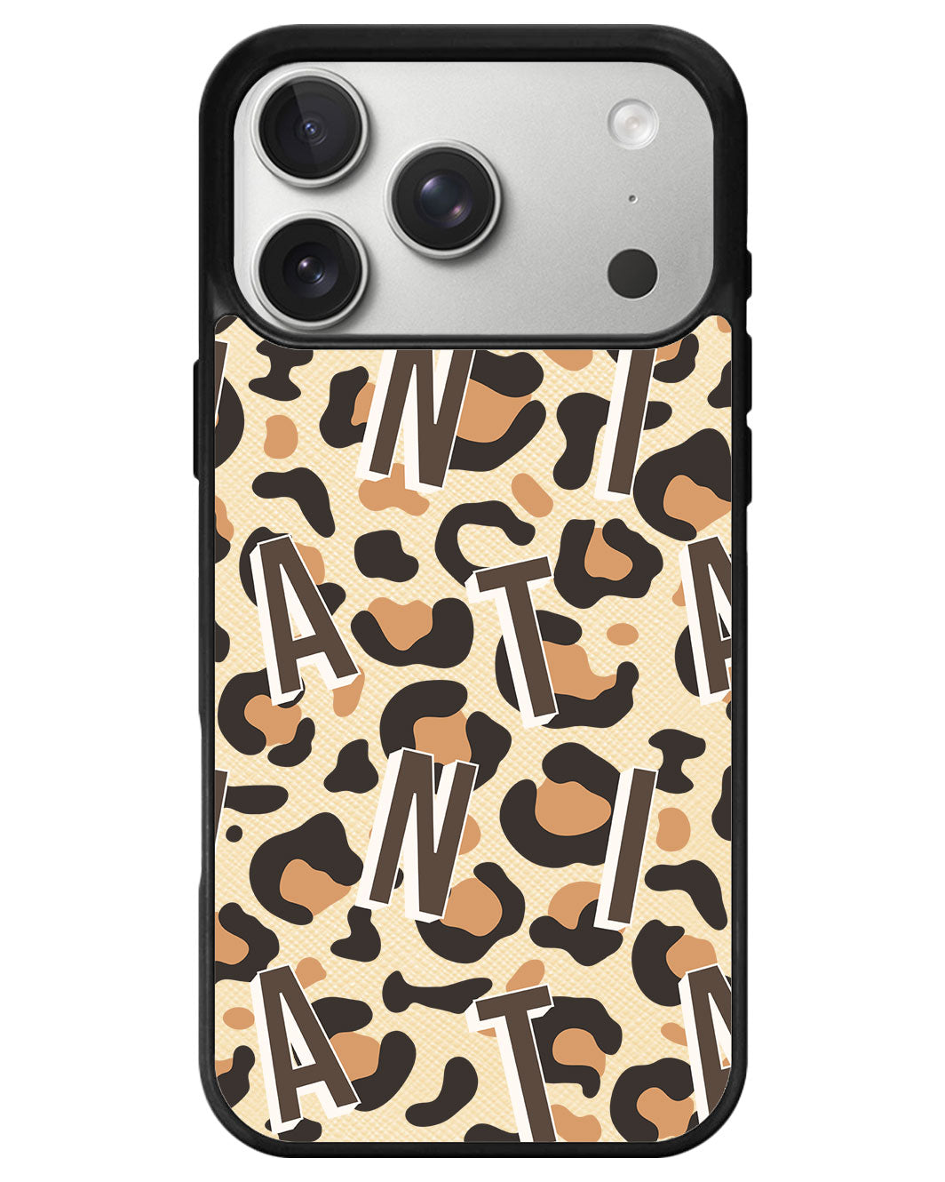 iPhone Leather Grip - Leopard Monogram 2.0