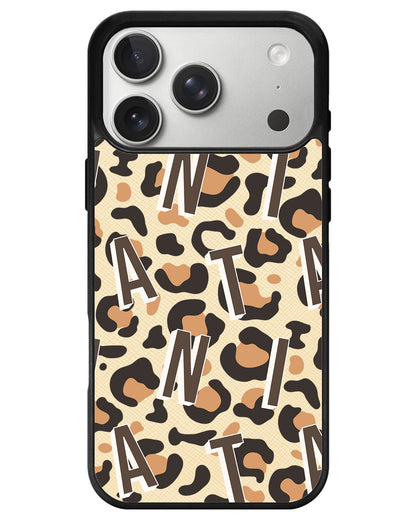iPhone Leather Grip - Leopard Monogram 2.0