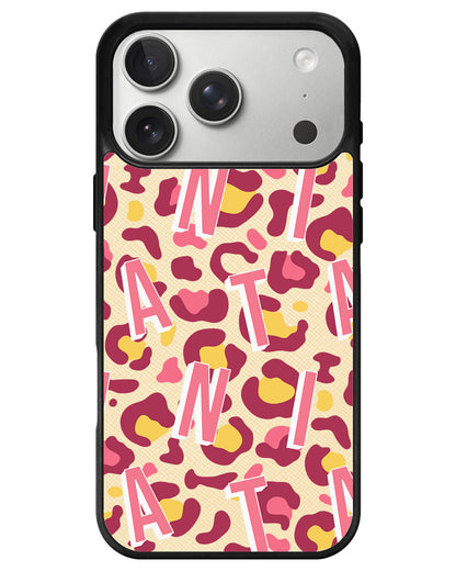 iPhone Leather Grip - Leopard Monogram 3.0