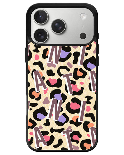 iPhone Leather Grip - Leopard Monogram 5.0