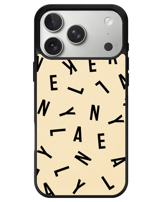 iPhone Leather Grip - CUSTOM MONOGRAM 1.0 Noir