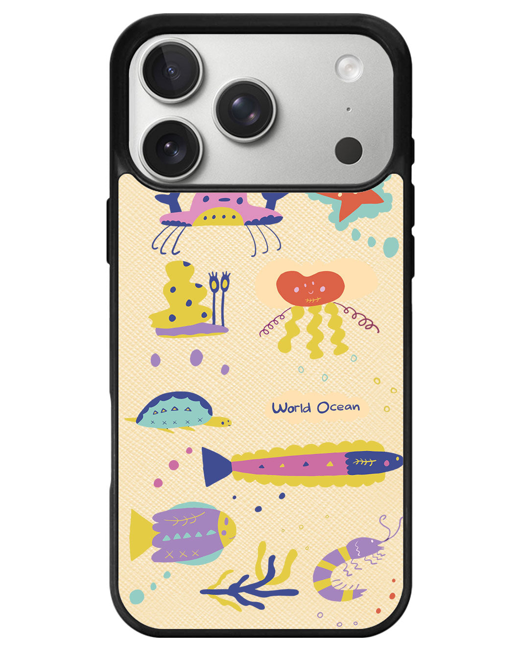 iPhone Leather Grip - Ocean World