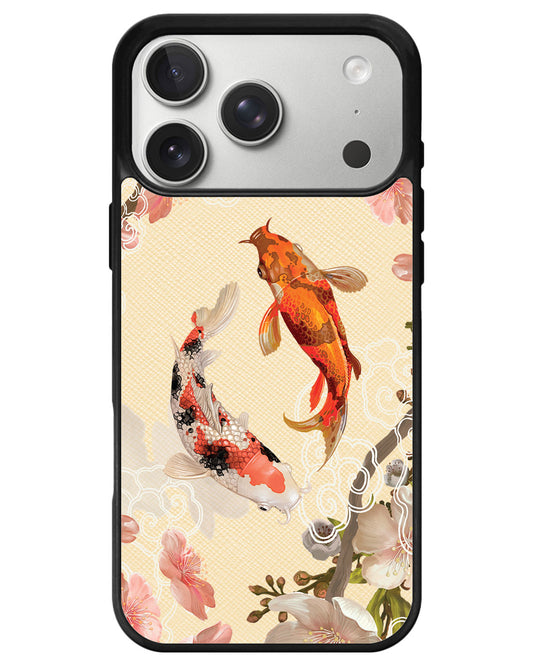 iPhone Leather Grip - Oil Painting Koi