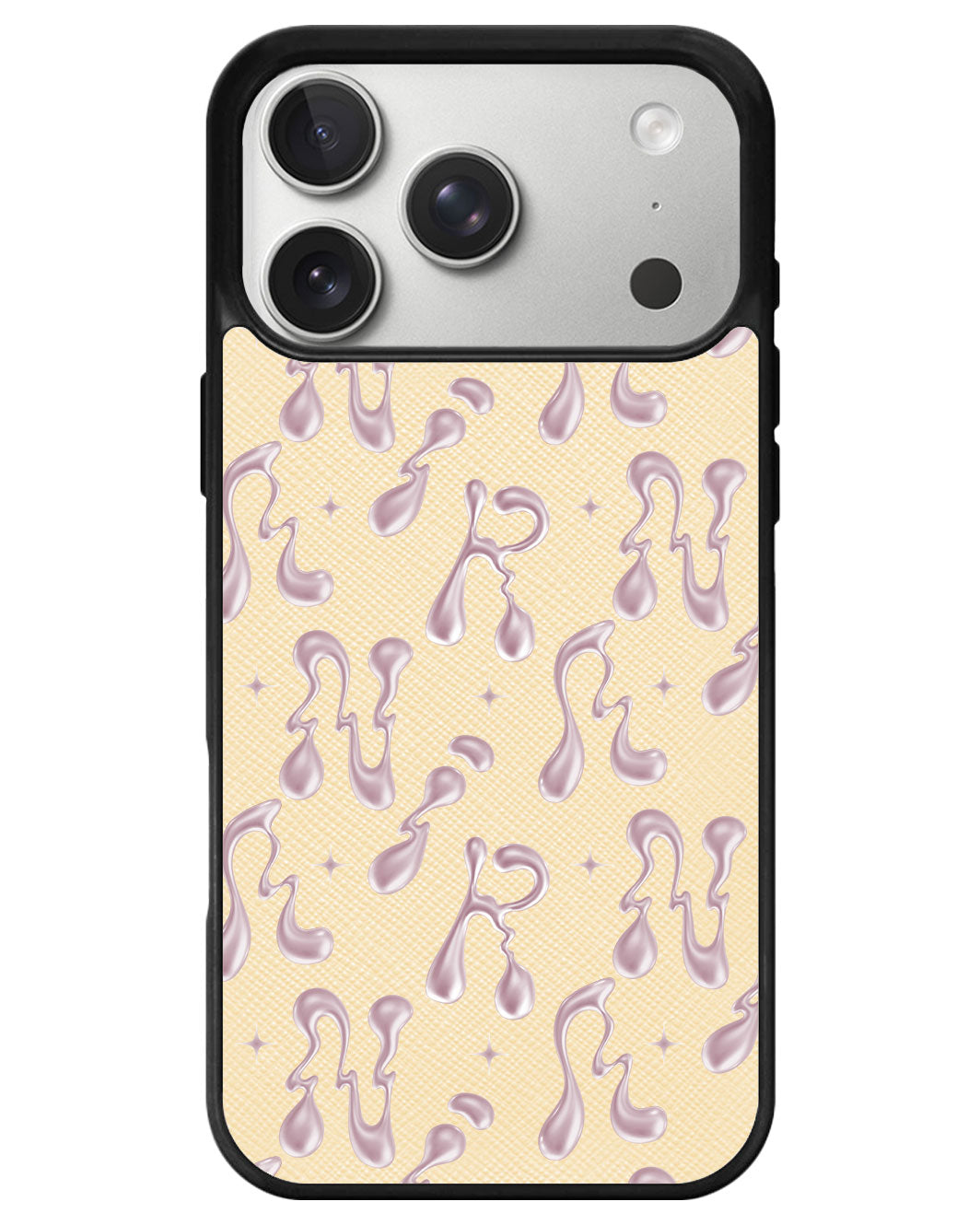 iPhone Leather Grip - Pink Chrome Monogram 2.0