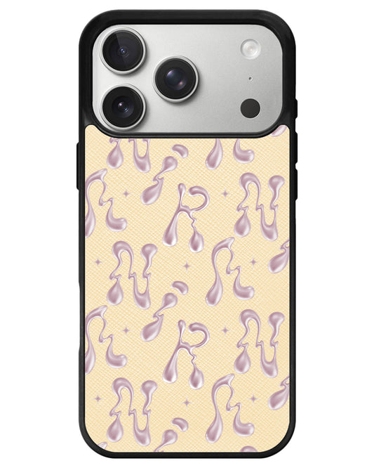 iPhone Leather Grip - Pink Chrome Monogram 2.0