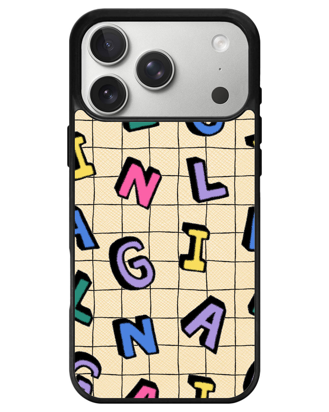iPhone Leather Grip - Playful Monogram 2.0