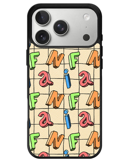 iPhone Leather Grip - Playful Monogram