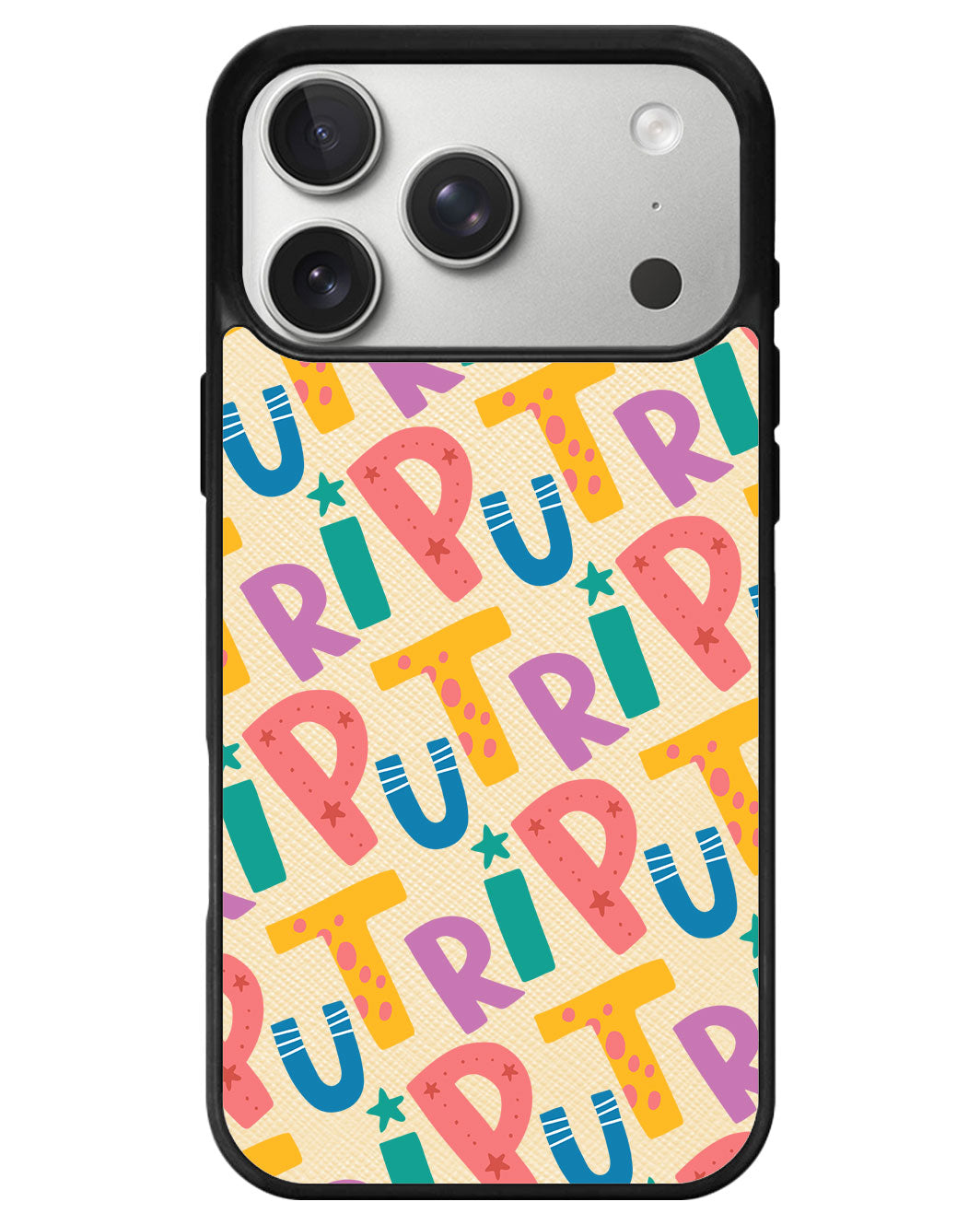 iPhone Leather Grip - Playful Monogram 4.0