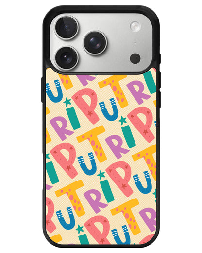 iPhone Leather Grip - Playful Monogram 4.0